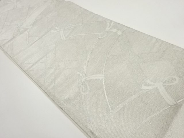 純銀光悦垣模様織出し袋帯